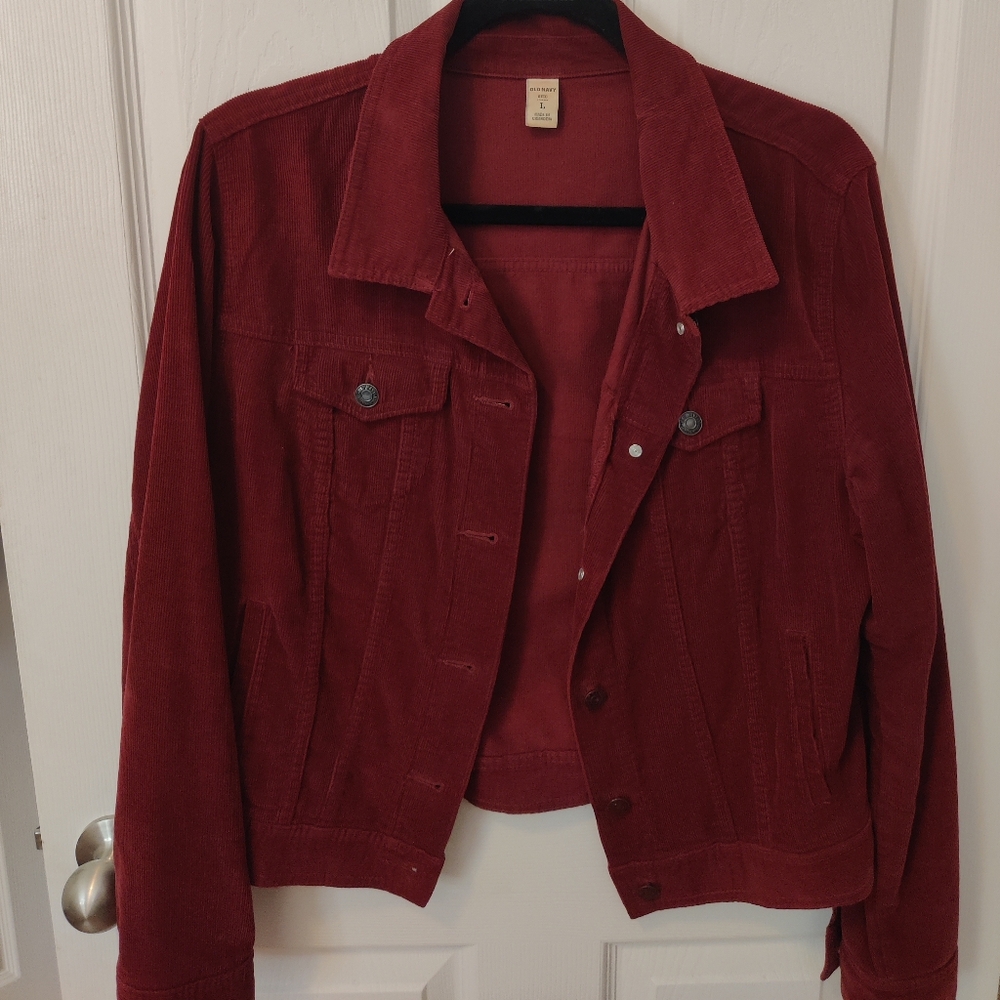 burgundy corduroy jacket